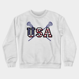 Lacrosse USA American Flag Crewneck Sweatshirt